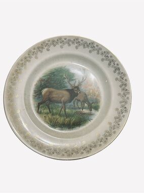 Vintage Rustic cabincore Avon Wildlife series 4 dinner plate